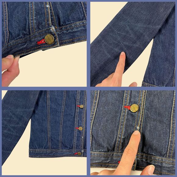 90s/Y2K BCBG MaxAzria denim jacket, size M vintage womens jean jacket/shirt - Picture 6 of 10